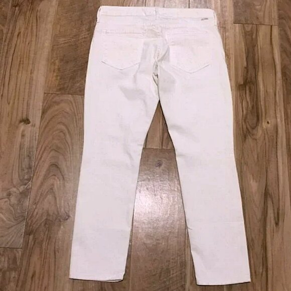 MOTHER Jeans 32x26 Japanese Kaihara Denim Stretch Distressed Jean Glass Slipper - Picture 4 of 11